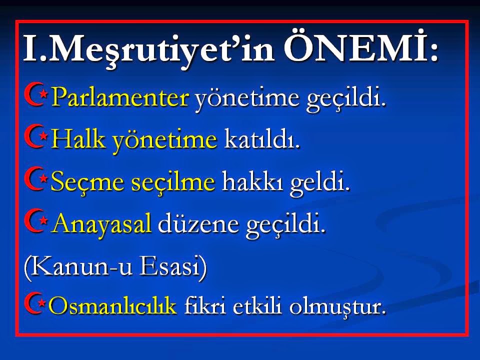 1. meşrutiyet dönemi