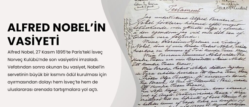 Alfred Nobel 3 alfred nobel'in vasiyeti